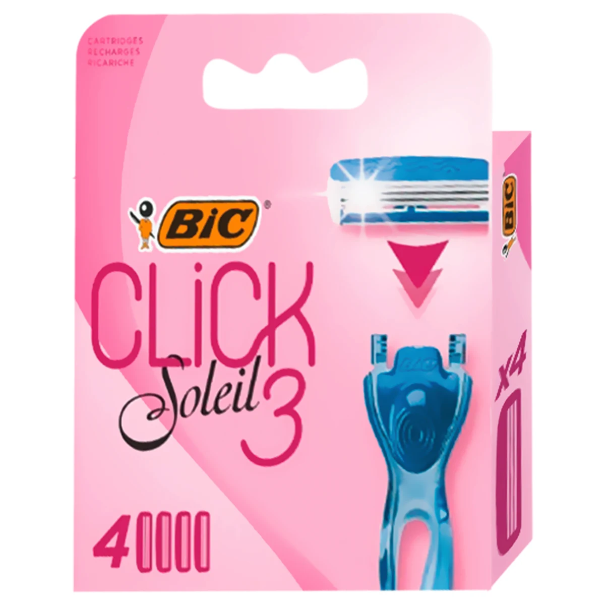 3 CLICK Soleil dopune za ženski brijač, 4 kom