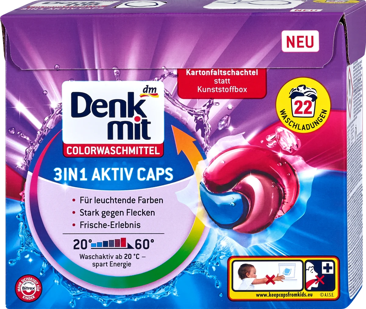 3IN1 ACTIVE CAPS - detergent u kapsulama za..., 22 bp