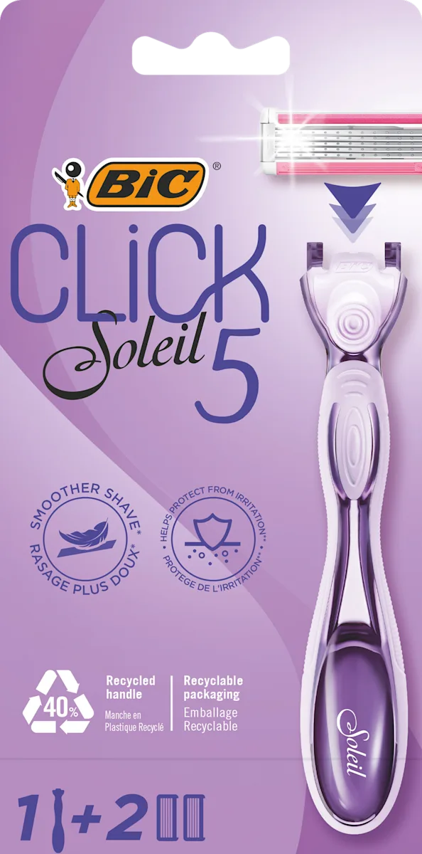 5 CLICK Soleil ženski brijač - drška + 2 dopune, 1 kom