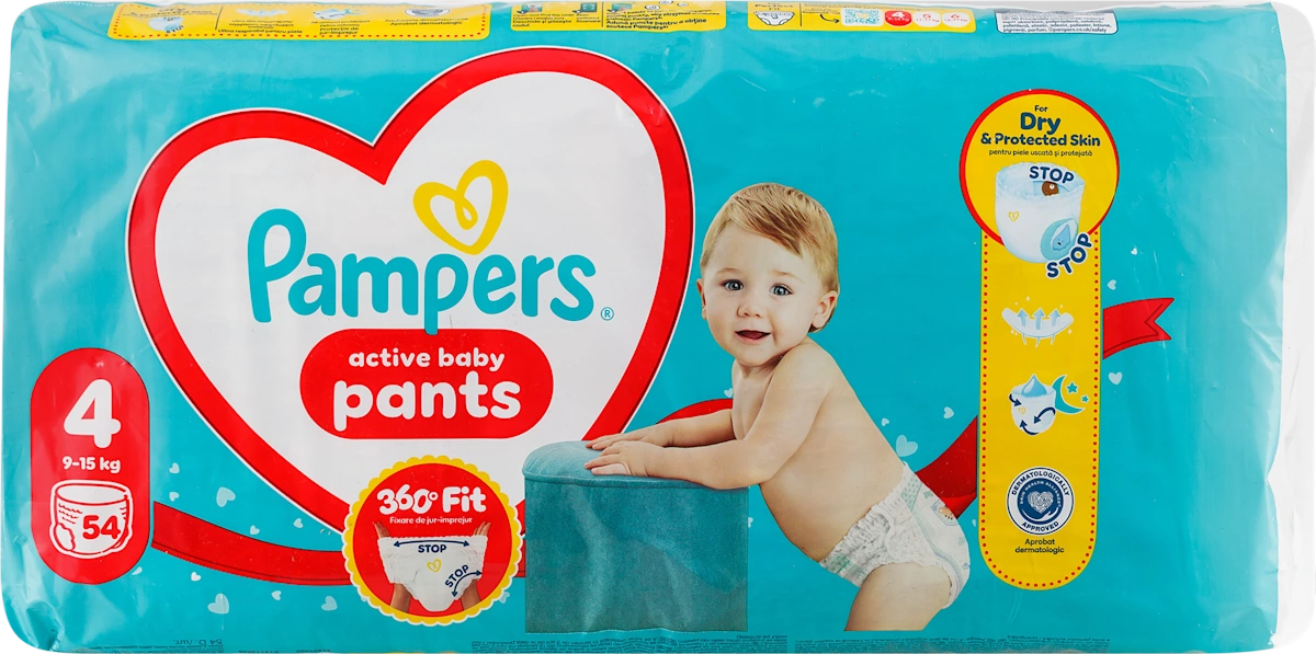 active baby pants pelene gaćice, veličina 4, 54 kom