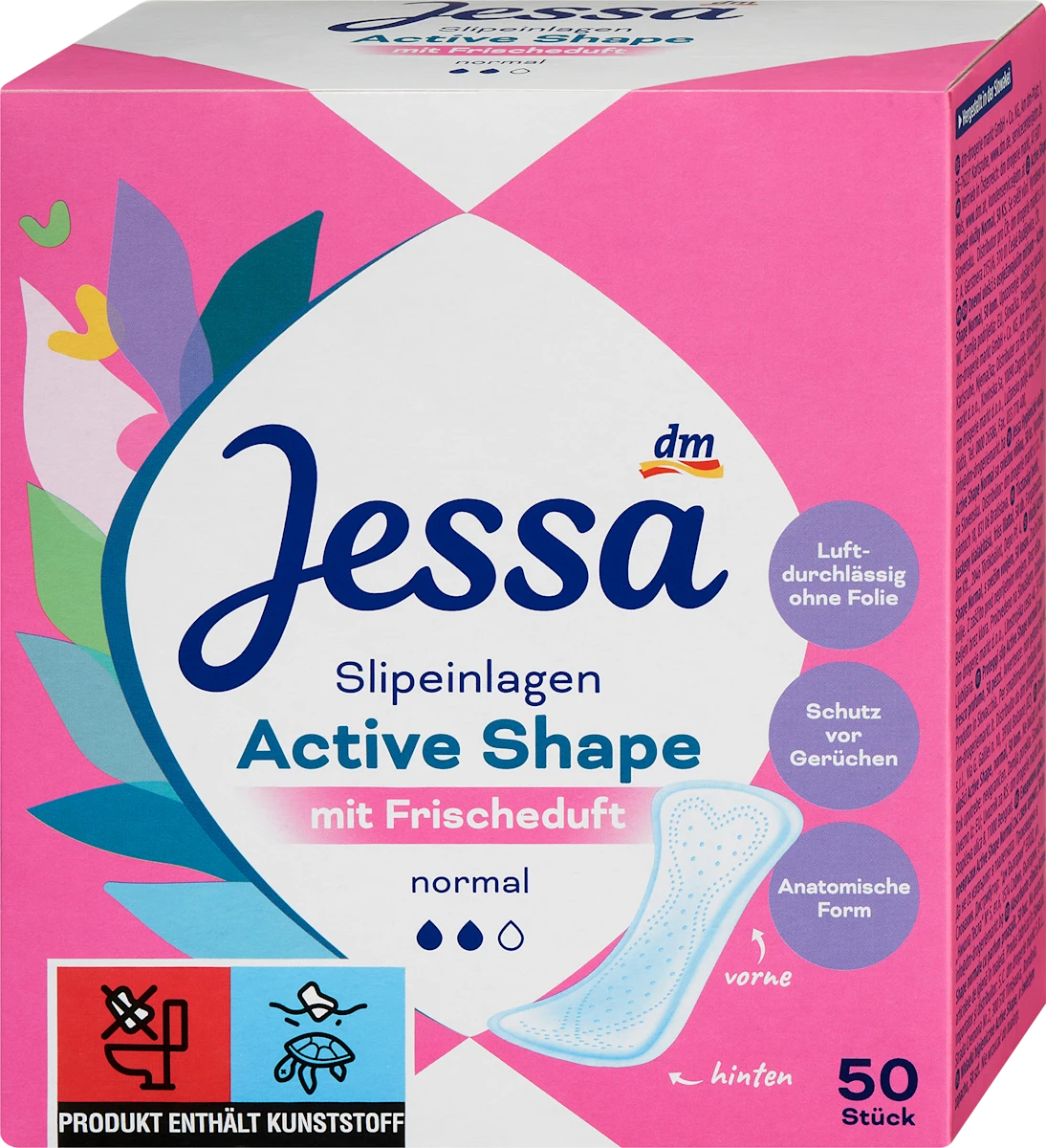ACTIVE SHAPE dnevni ulošci sa mirisom – Normal, 50 kom