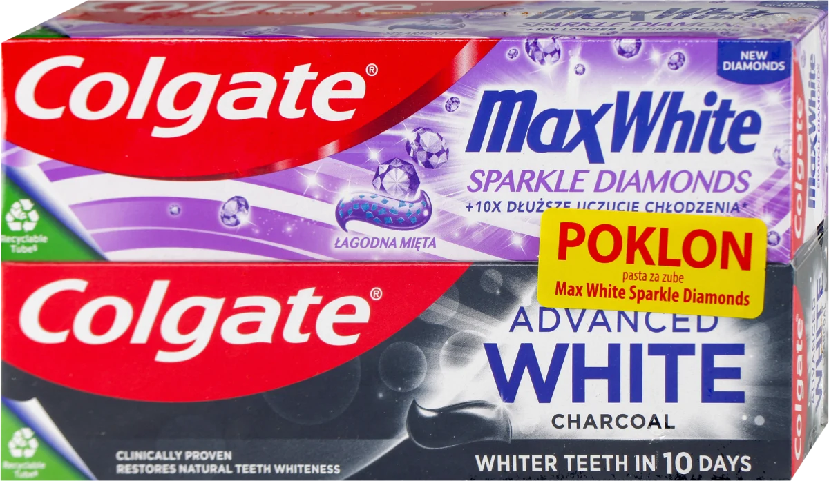 Advanced White Charcoal pasta za zube + Max white..., 150 ml