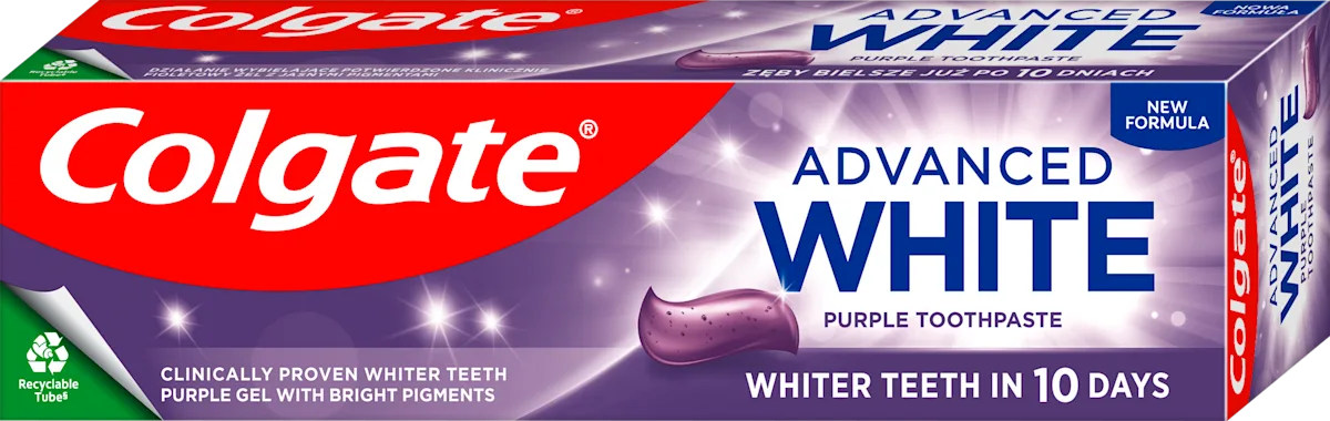 ADVANCED WHITE PURPLE pasta za zube, 75 ml