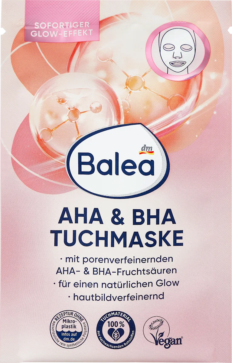 AHA & BHA maska za lice u maramici, 1 kom