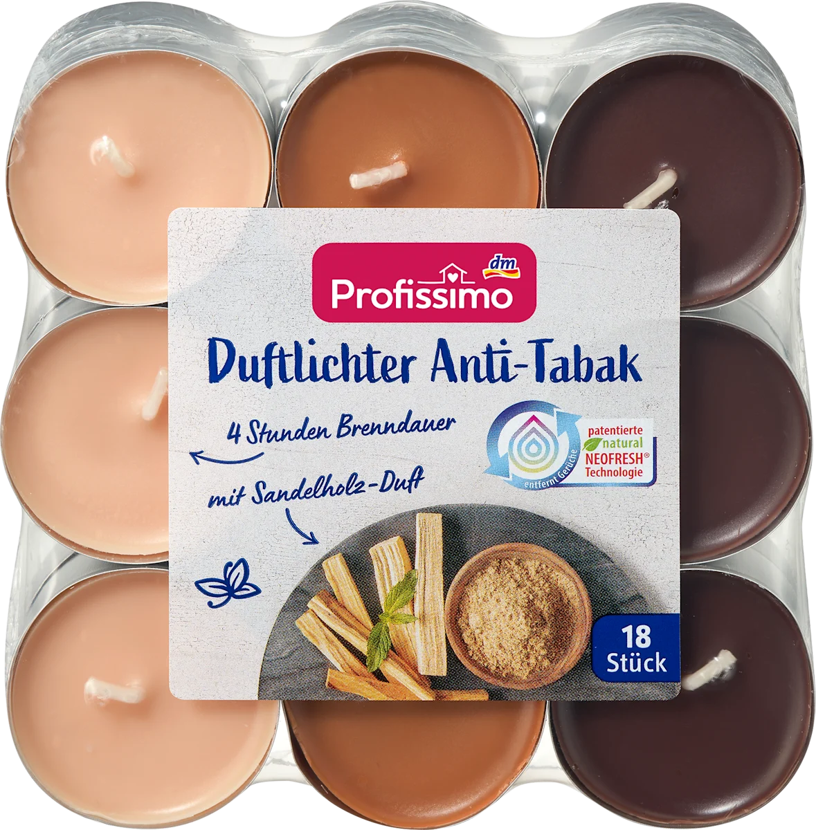 Čajne mirisne sveće, anti-tabak, 18 kom