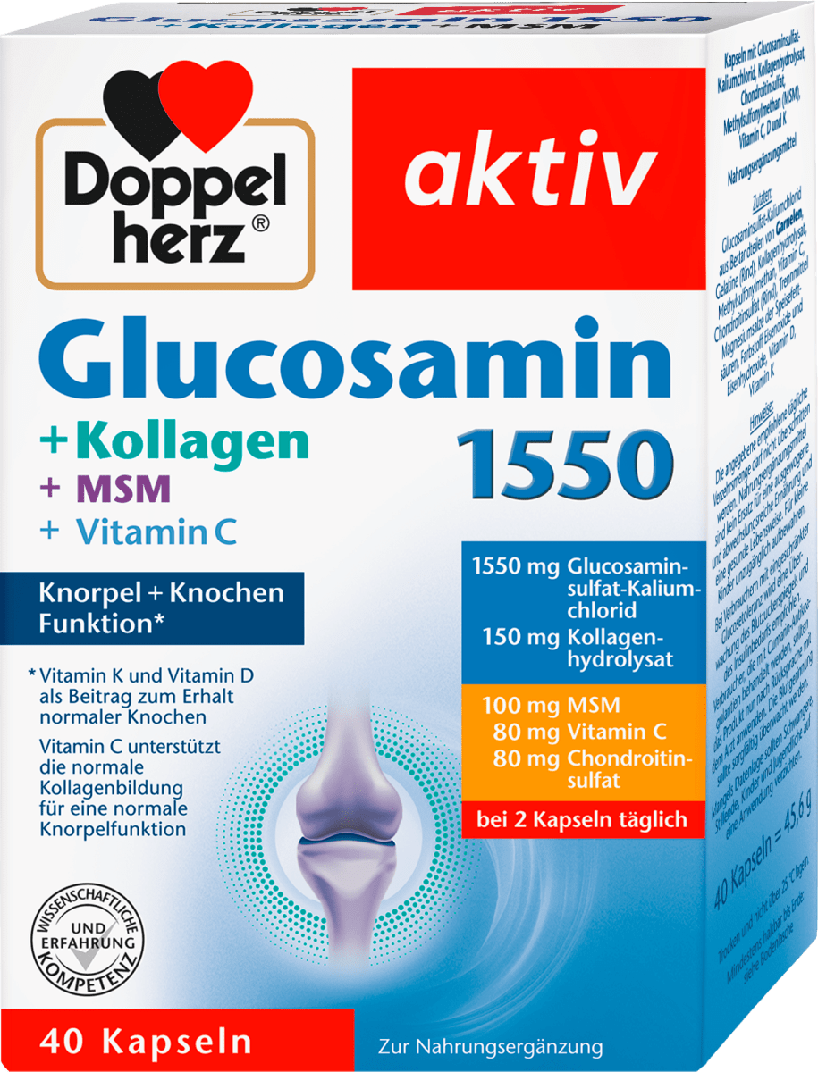aktiv - Glucosamin 1550+Kollagen+MSM+Vitamin C..., 40 kom