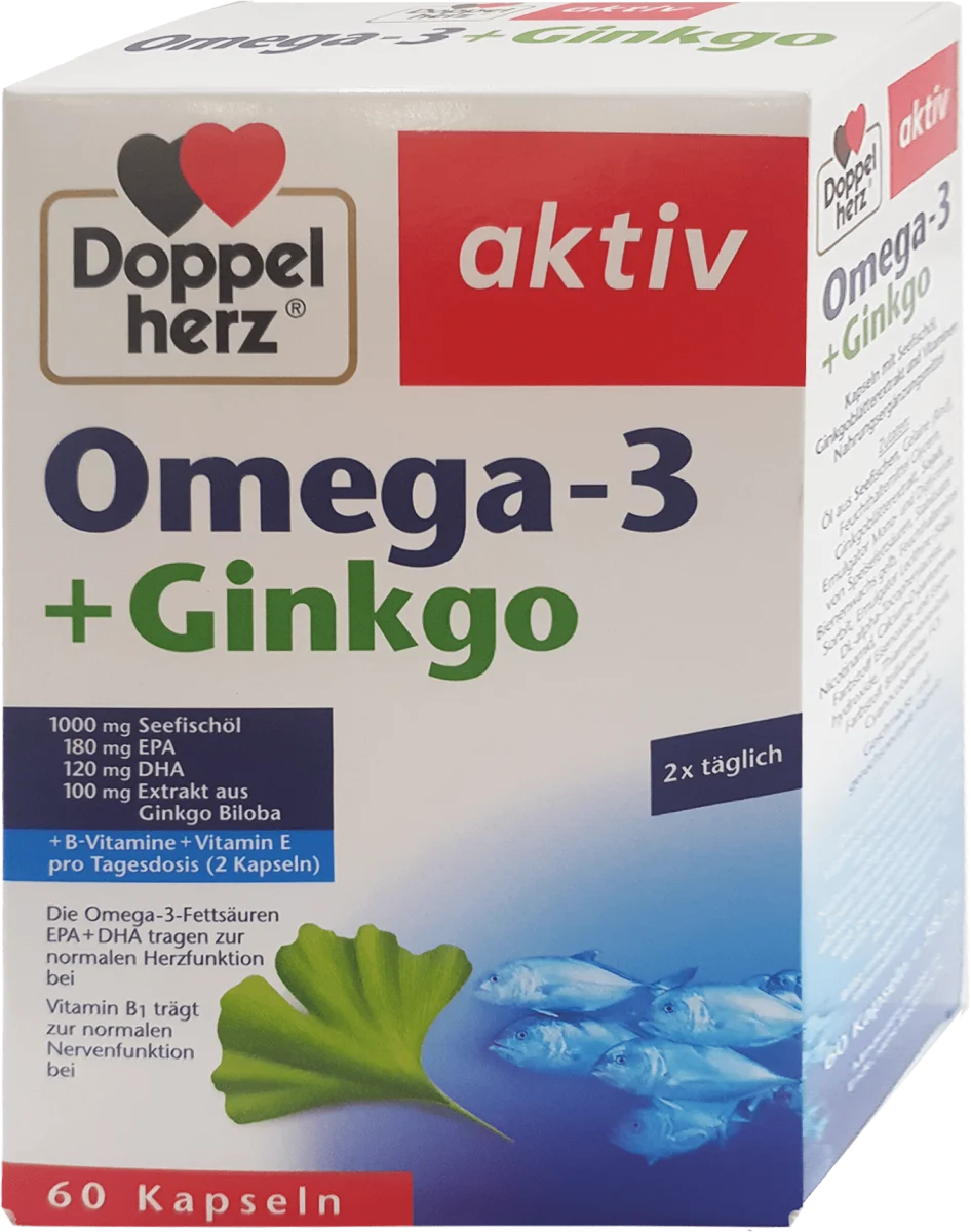 aktiv Omega-3 + Ginkgo kapsule, 60 kom