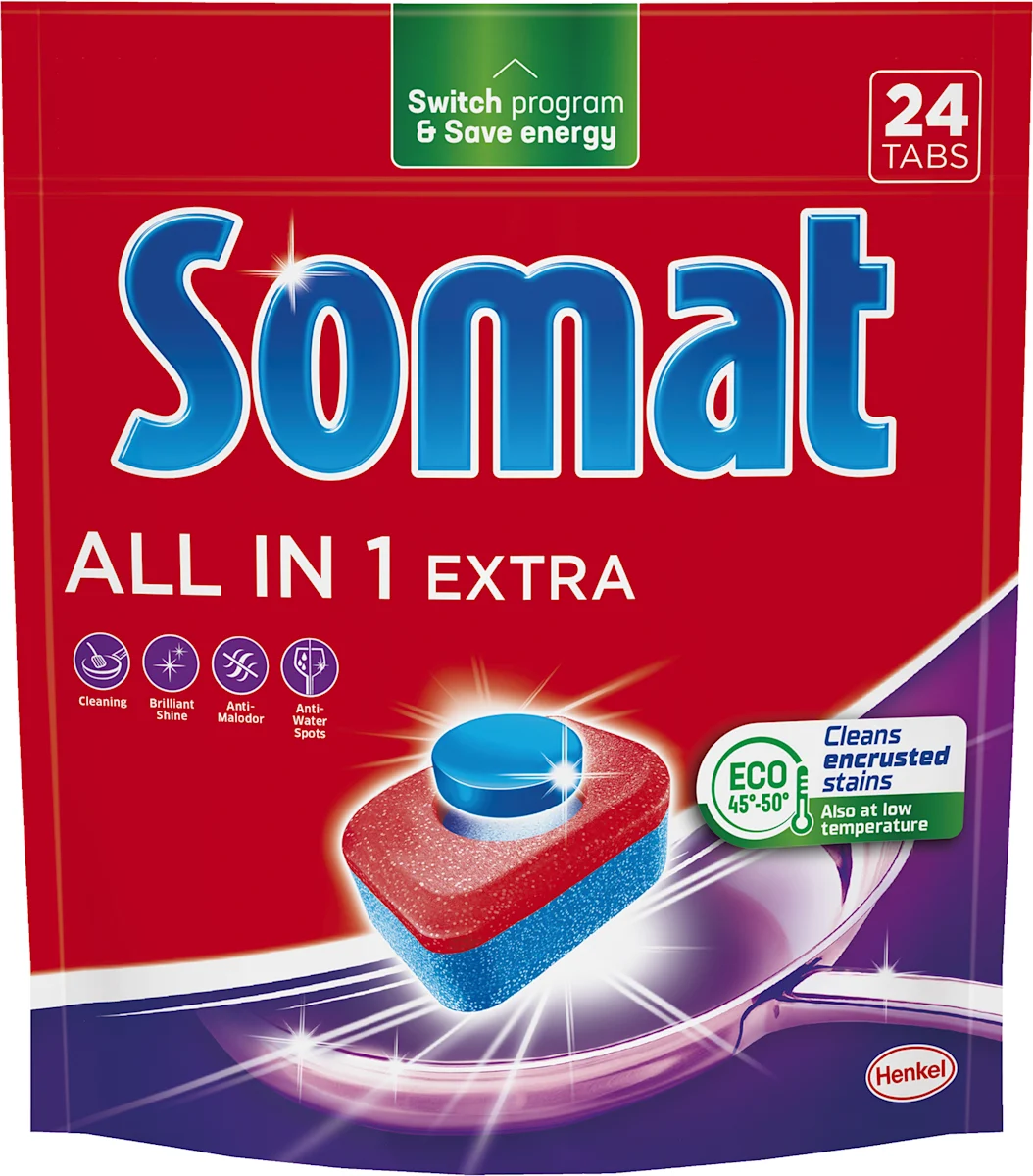 ALL IN 1 EXTRA Kapsule za mašinsko pranje posuđa, 24 kom
