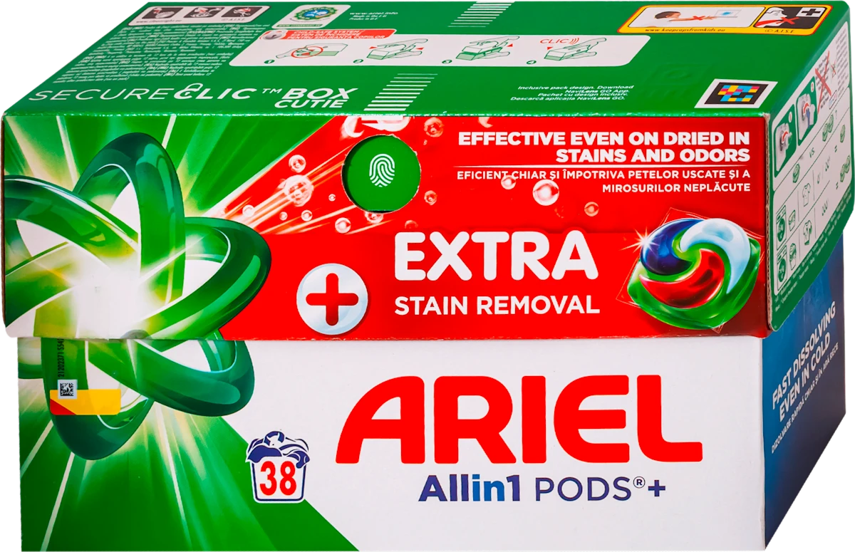 Allin1 PODS +EXTRA STAIN REMOVAL kapsule za..., 38 kom