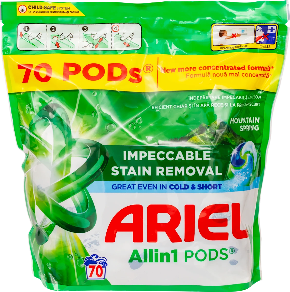 Alll in 1 kapsule za pranje veša - MOUNTAIN SPRING, 70 kom
