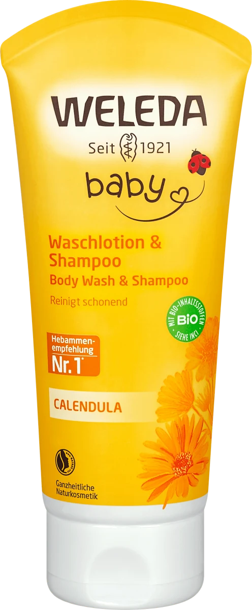 Šampon i gel za tuširanje za bebe od nevena, 200 ml