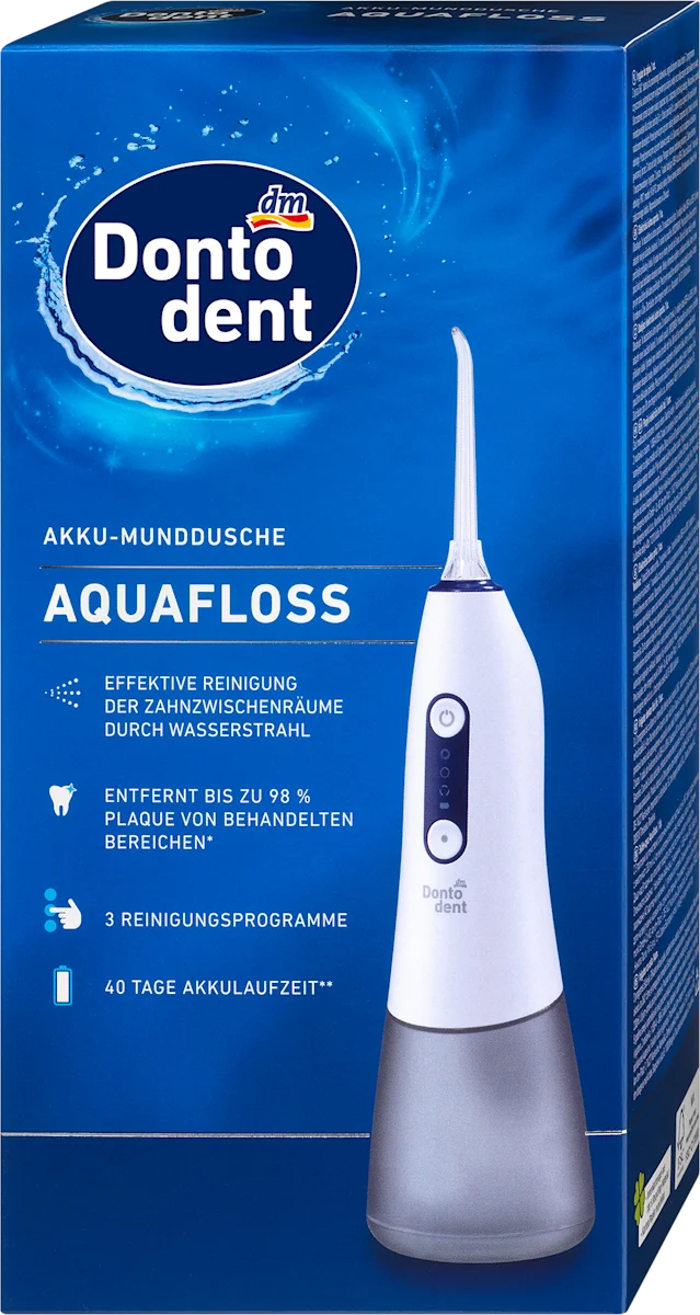 AQUAFLOSS - punjivi električni oralni irigator, 1 kom