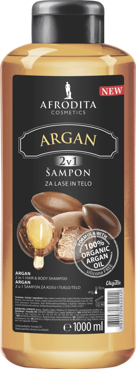 ARGAN ŠAMPON 2U1 za kosu i telo, 1.000 ml