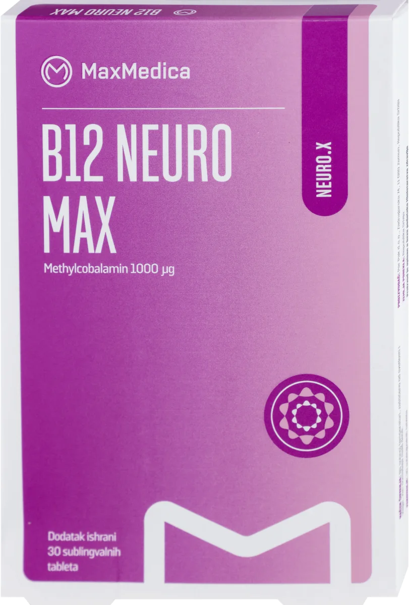 B12 NEURO MAX sublingvalne tablete, 30 kom