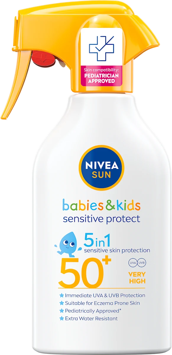 babies &amp; kids sensitive protect sprej za zaštitu od sunca za bebe i decu 5in1, SPF 50+, od 6. meseca, 250 ml