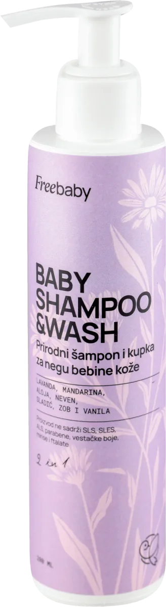 BABY 2in1 - prirodni šampon i kupka za bebe, 200 ml