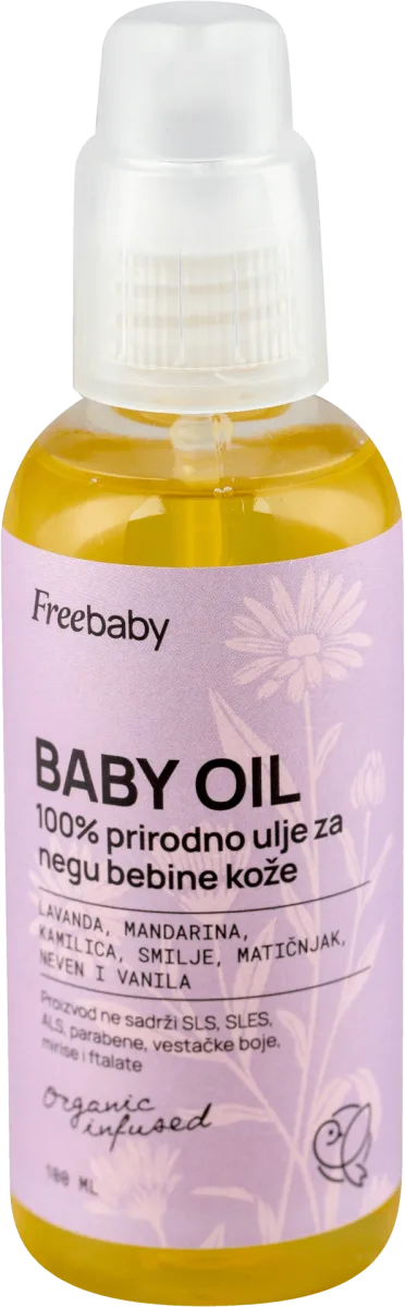 BABY OIL 100% prirodno ulje za negu bebine kože, 100 ml