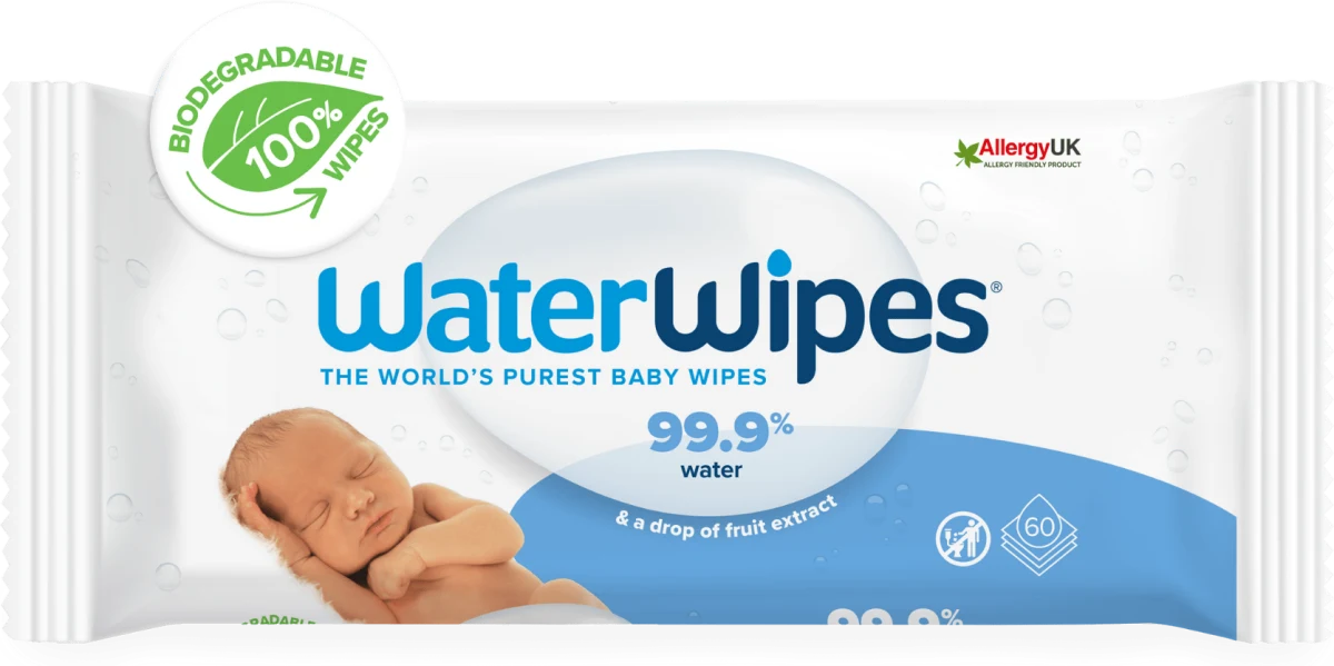 Baby vlažne maramice - 99,9% voda, 60 kom