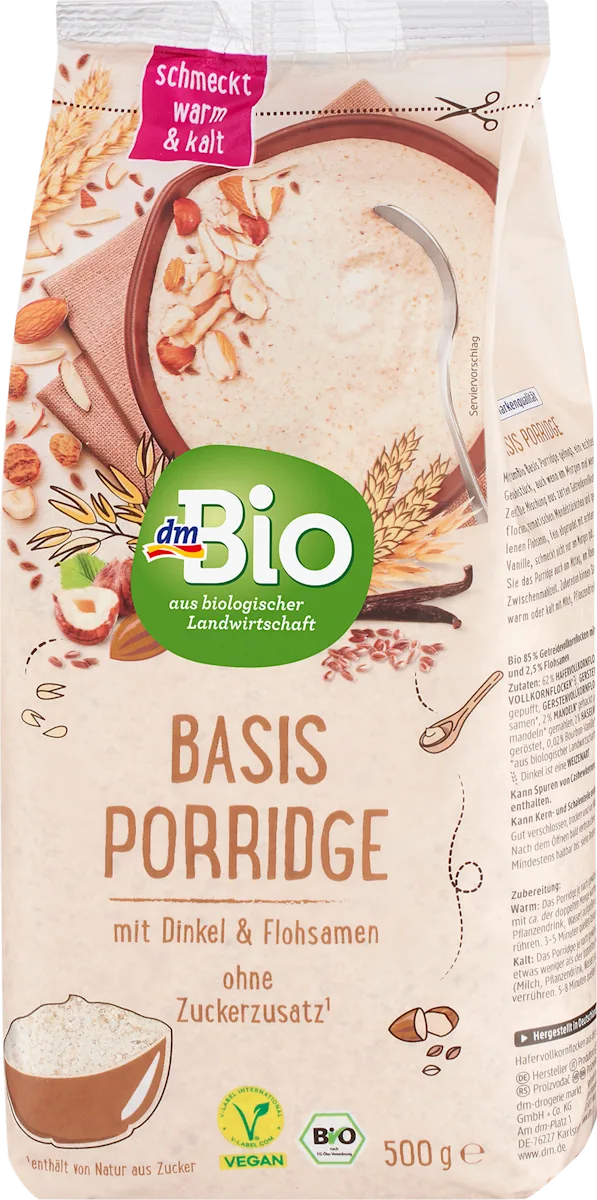 BASIS PORRIDGE kaša sa speltom i psilijumom, 500 g
