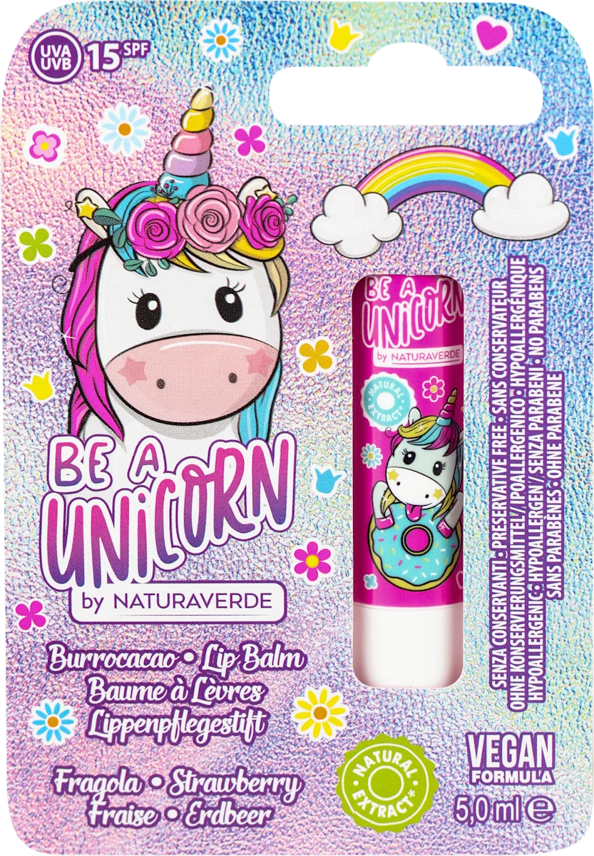 BE A UNICORN balzam za usne, SPF15, 5 g