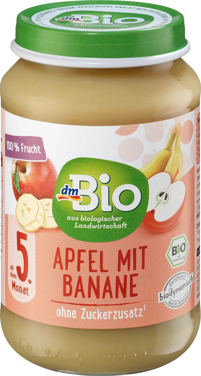 Bebi kašica - jabuka i banana, od 5. meseca, 190 g