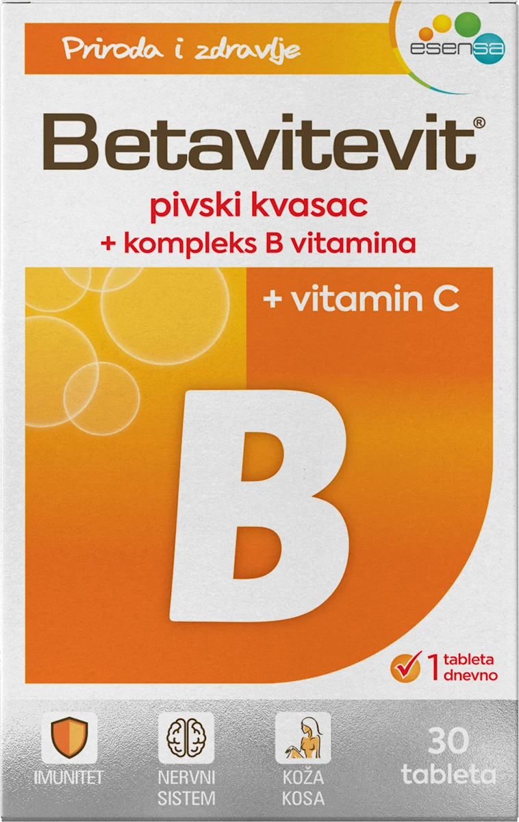 Betavitevit tablete: pivski kvasac + kompleks B..., 30 kom