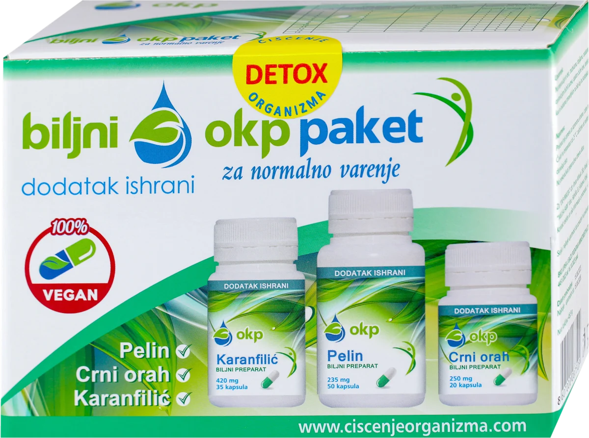 biljni paket - pelin, crni orah, karanfilić, 1 kom