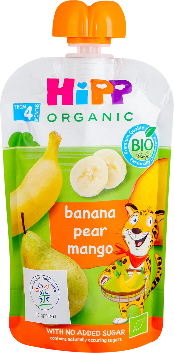 BIO Voćna zabava - banana, kruška i mango, 4+..., 100 g