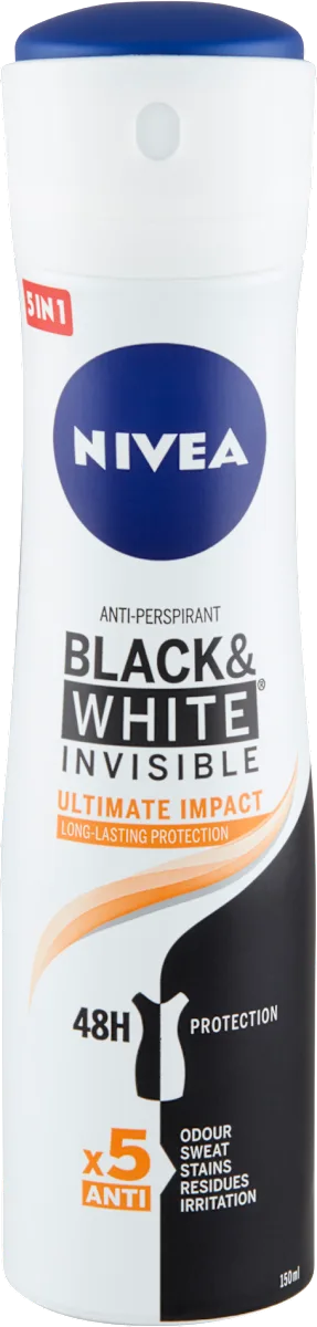 Black & White Invisible - dezodorans u spreju, 150 ml