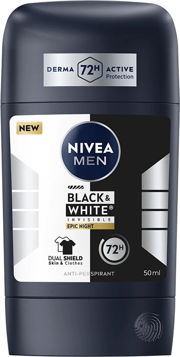BLACK &amp; WHITE INVISIBLE EPIX NIGHT dezodorans u stiku za muškarce, 50 ml