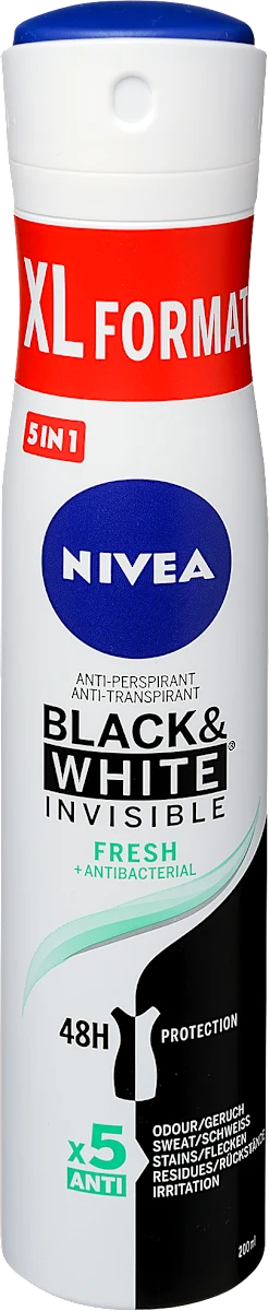 Black & White Invisible Fresh - dezodorans u..., 200 ml
