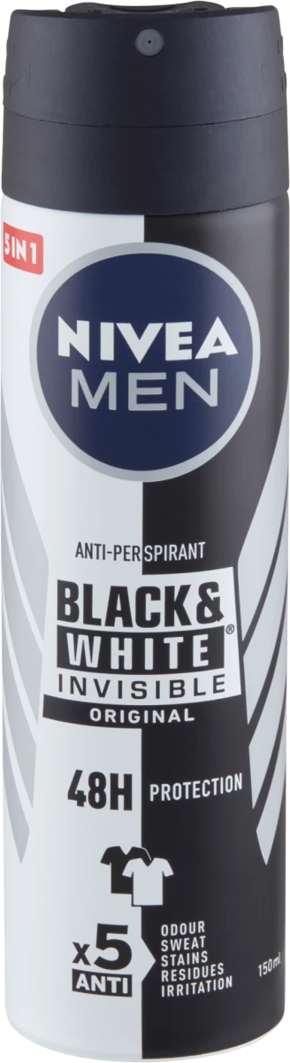 Black & White Invisible Original - dezodorans u..., 150 ml