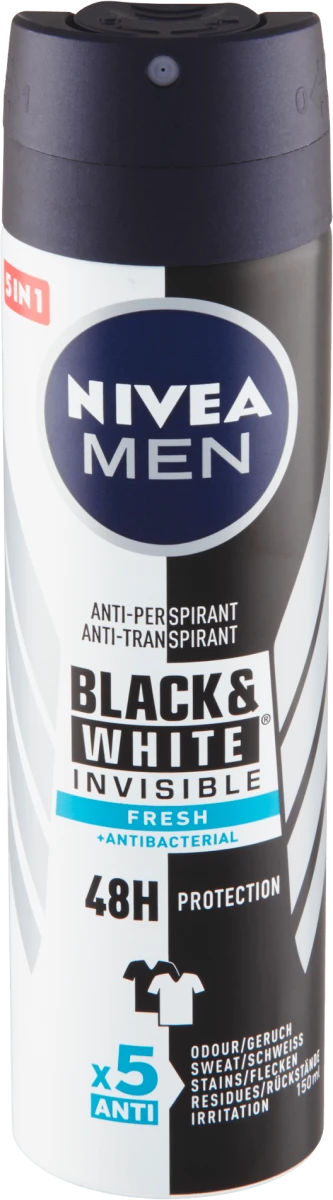 BLACK AND WHITE INVISIBLE - dezodorans u spreju, 200 ml