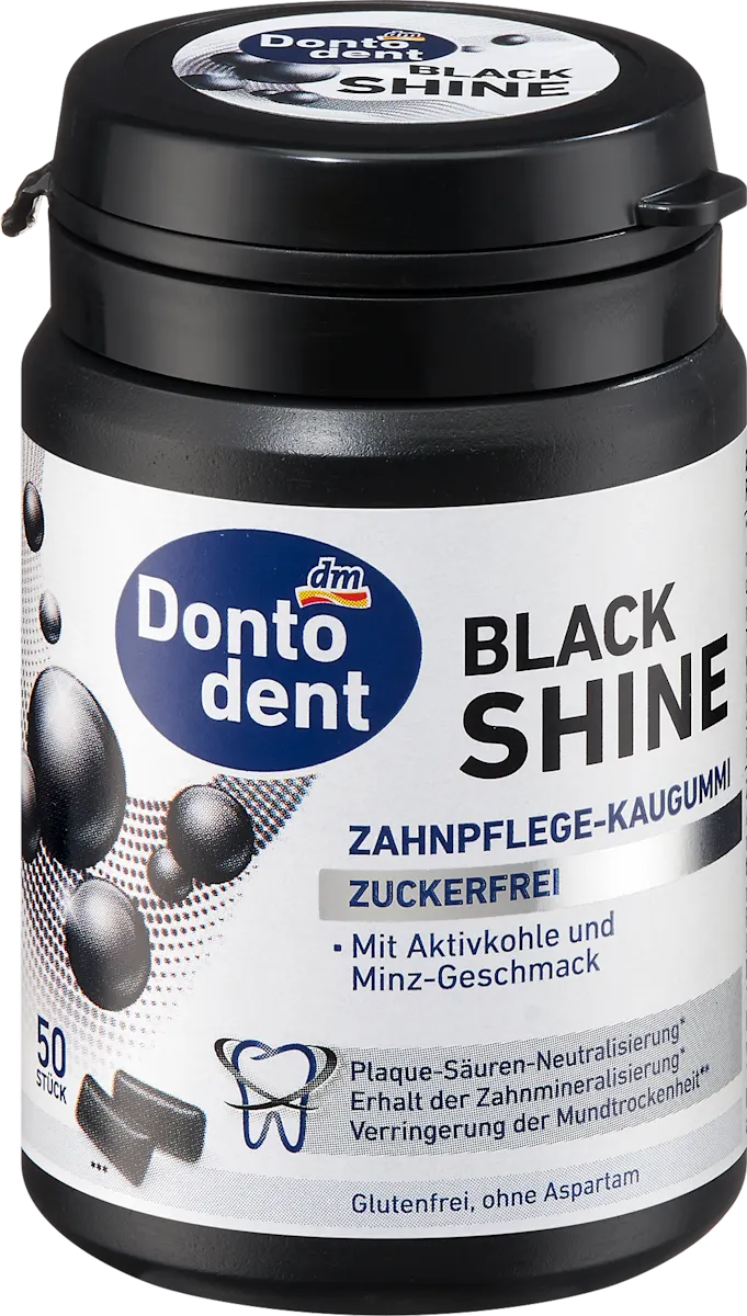 BLACK SHINE žvake sa aktivnim ugljem, ukus nana,..., 57 g