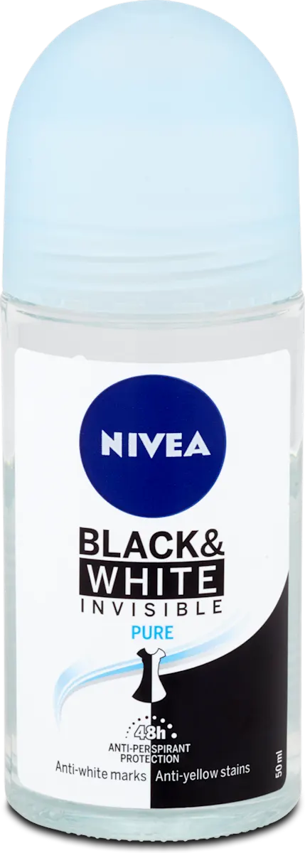 Black&White Invisible Pure deo roll-on, 50 ml
