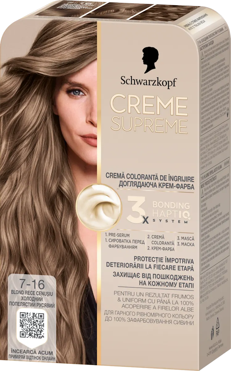 Boja za kosu - 7-16 Cool Ash Dark Blonde, 1 kom