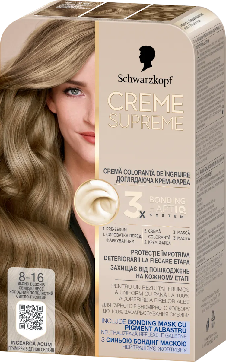 Boja za kosu – 8-16 Cool Ash Light Blonde, 1 kom