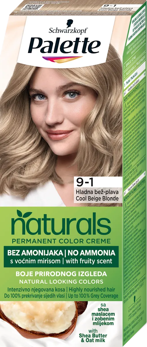 Boja za kosu – 9-1 hladna bež-plava, 1 kom