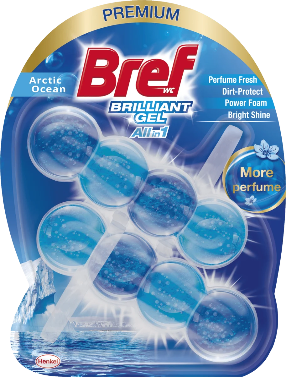 BRILLIANT GEL  ALL in1 - WC osveživač, 84 g