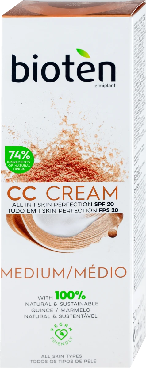CC krema za lice - Medium SPF 20, 50 ml