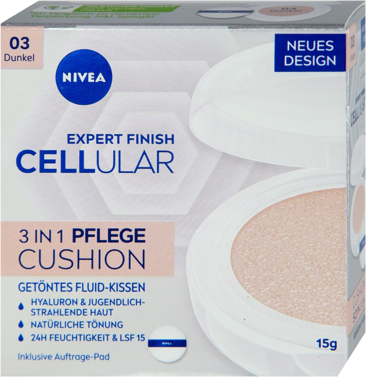 CELLULAR FILLER dark 03 - negujući jastučić 3u1, 15 g