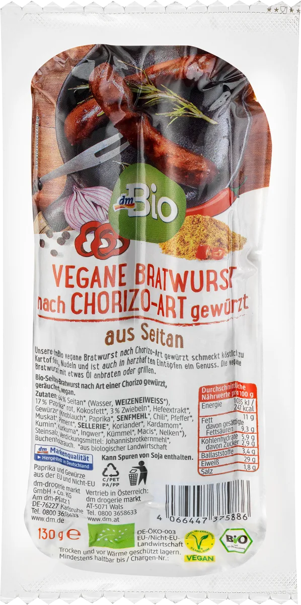 CHORIZO-ART dimnjene veganske kobasice na bazi..., 130 g
