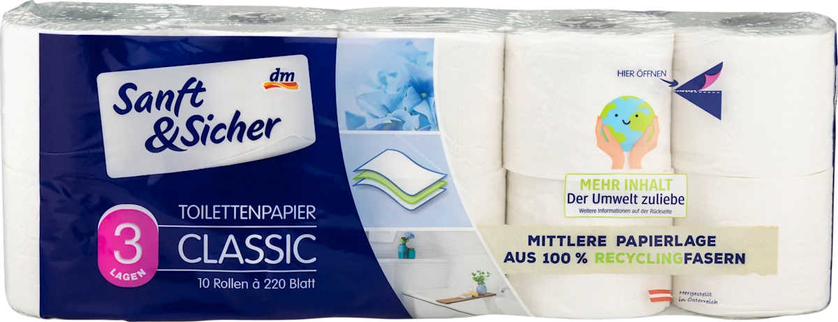 CLASSIC, 3-slojni toalet papir, 10 kom