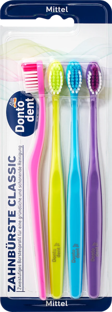Classic četkica za zube - srednja tvrdoća, 4 kom