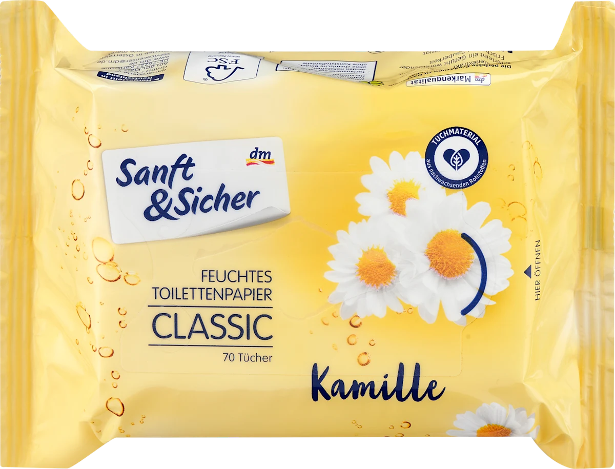CLASSIC vlažni toaletni papir – kamilica, 70 kom