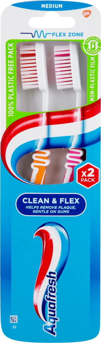 CLEAN & FLEX - četkica za zube, više vrsta, 2 kom