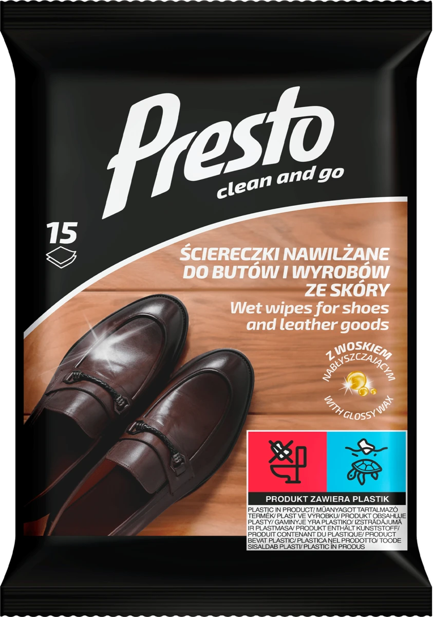 clean and go vlažne maramice za obuću i kožu, 1 kom