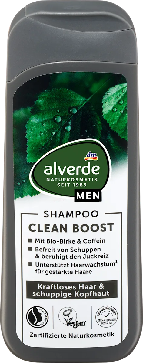 Clean Boost šampon za kosu - organska breza i kofein, 200 ml
