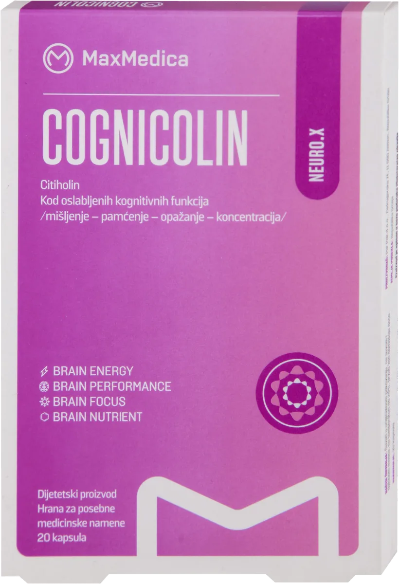 COGNICOLIN - Citiholin kapsule, 20 kom