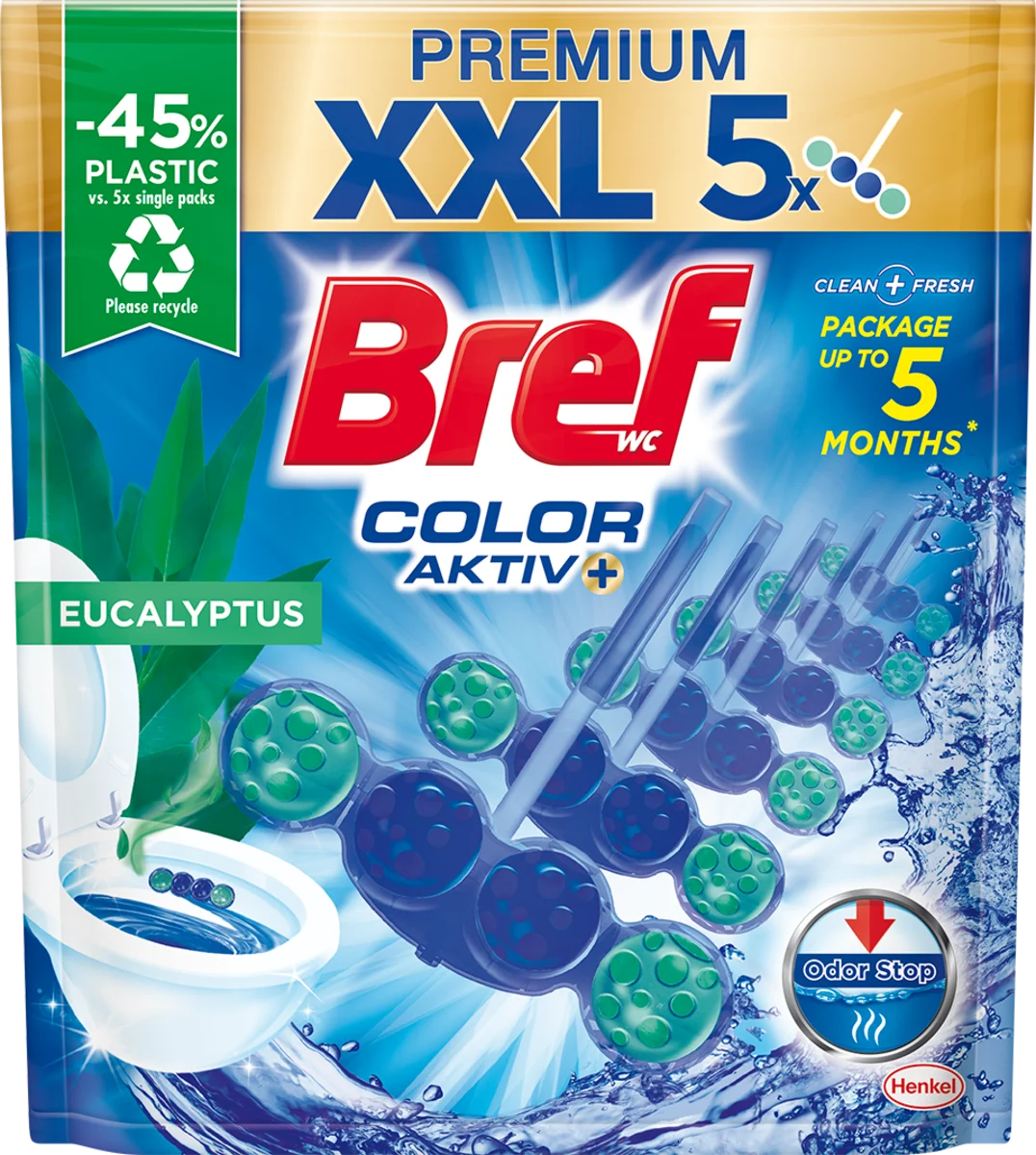 COLOR AKTIV+EUCALYPTUS wc osveživač, 5 kom